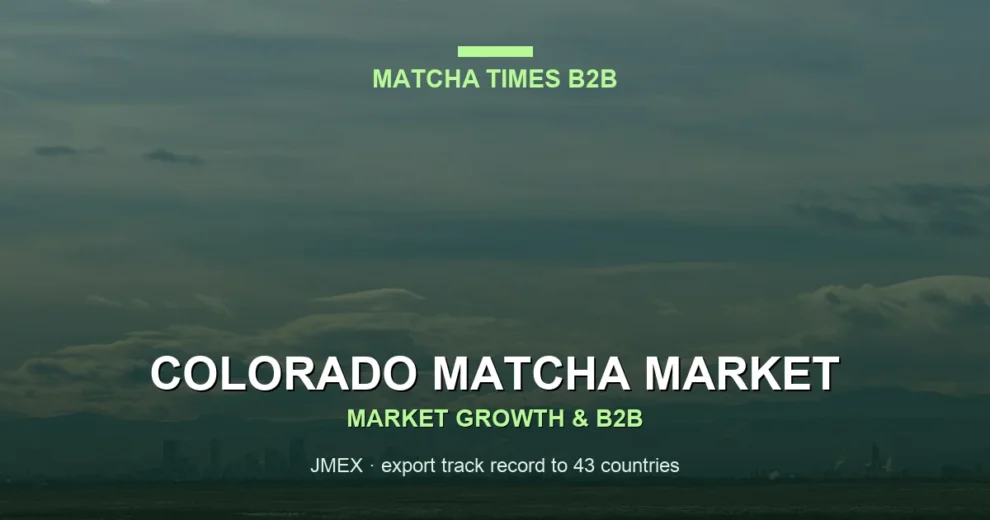 Colorado Matcha Market 2026: Cafe Growth, Consumer Trends & B2B Opportunities