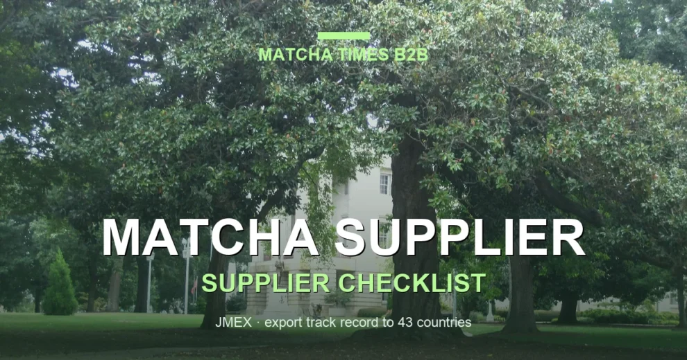 Japanese Matcha Supplier in North Carolina: B2B Sourcing Guide for Cafés & Brands