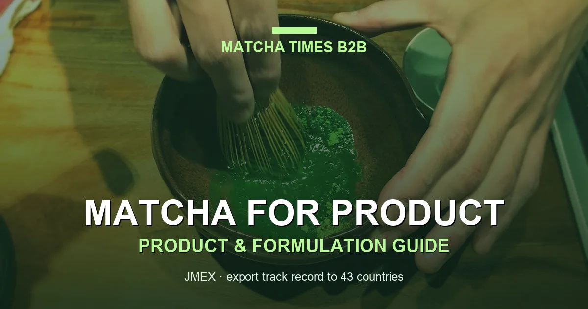Water Quality for Matcha